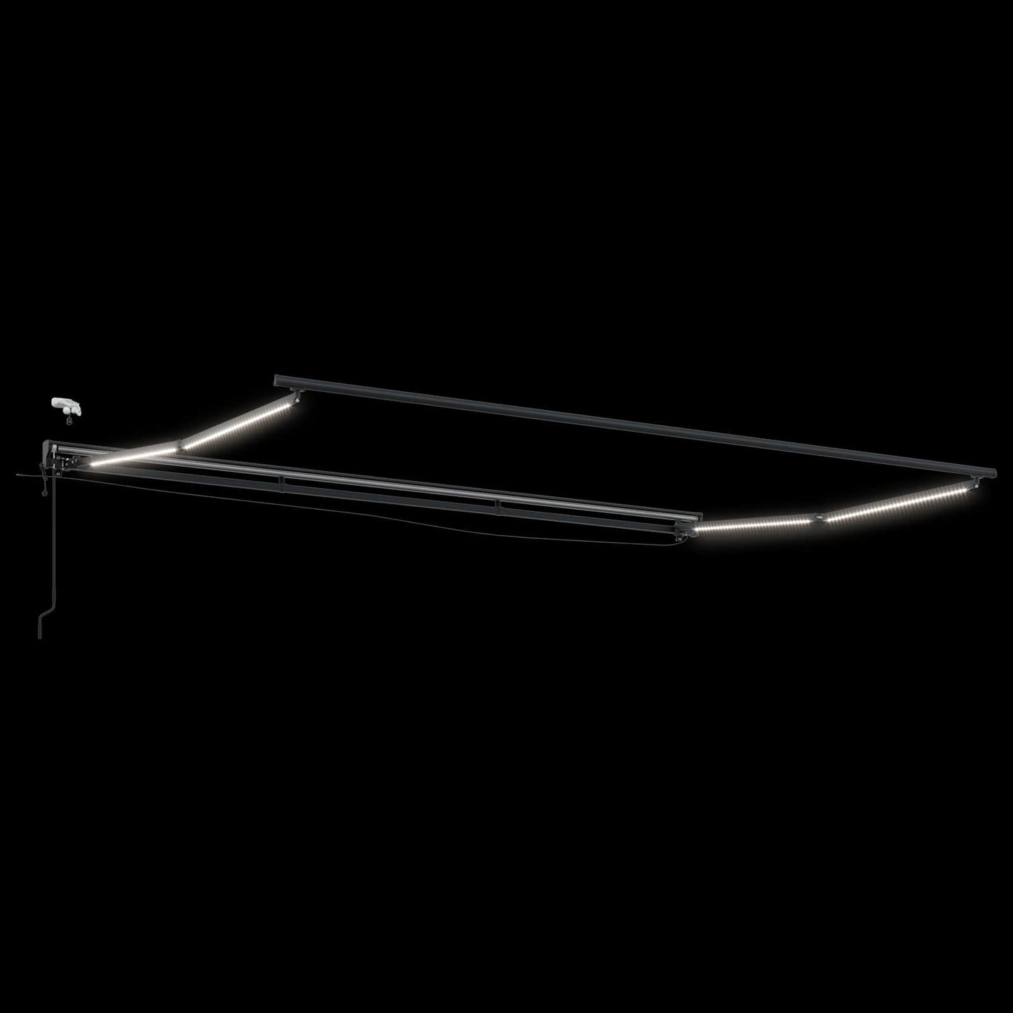 Elektrisk Utrækkelig Markise Gul, Hvid, Antracitgrå 4 × 3,5 m