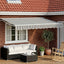 Elektrisk Utrækkelig Markise Anthracit og hvid 2,5 x 2 m