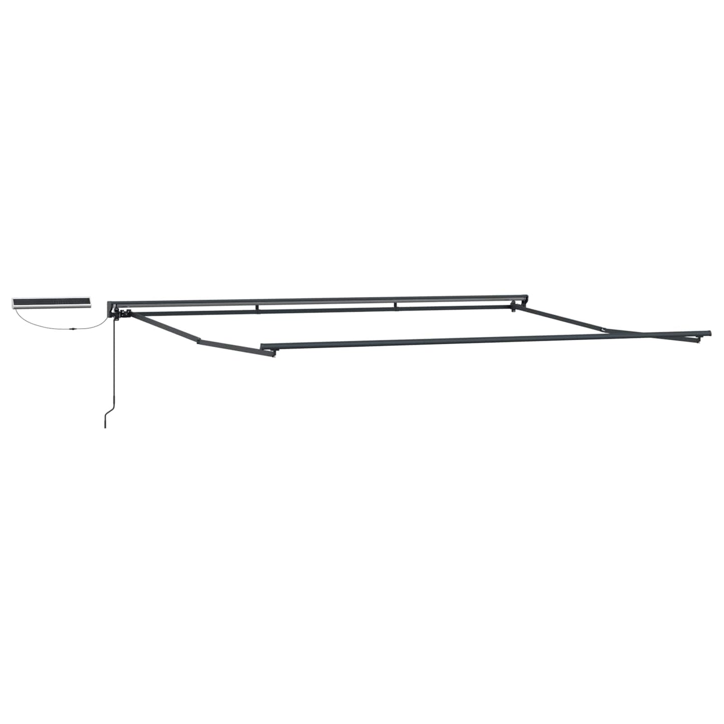 Elektrisk Utrækkelig Markise Hvid og antracit 5 × 3,5 m