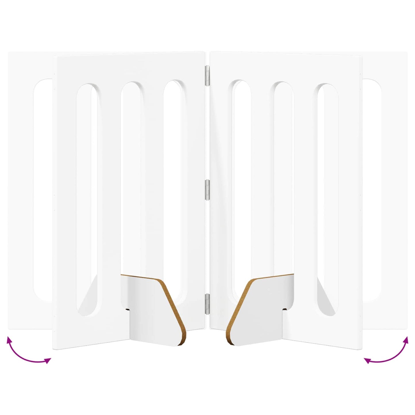 Foldbar hundegård 2 pcs Hvid 100,5 x 38 x 70 cm Konstrueret træ