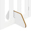 Foldbar hundegård 4 pcs Hvid 201 x 38 x 70 cm Konstrueret træ