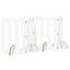 Foldbar hundegård 4 pcs Hvid 201 x 38 x 70 cm Konstrueret træ