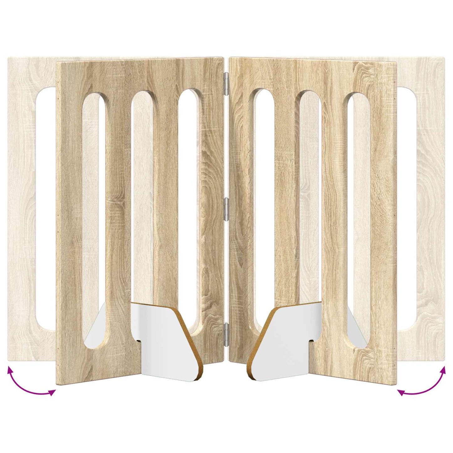 Foldbar hundegård 2 pcs Sonoma eg 100,5 x 38 x 70 cm