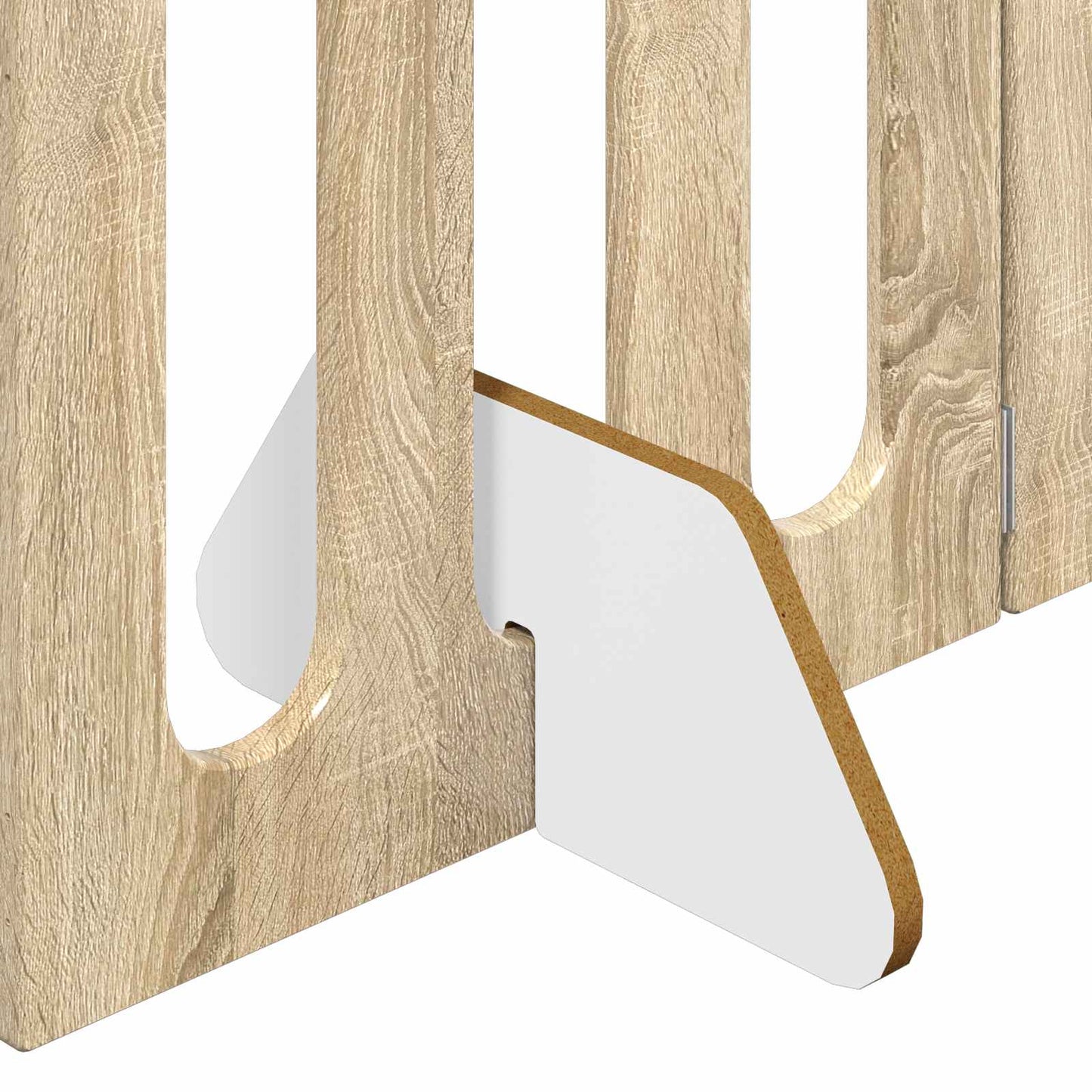 Foldbar hundegård 4 pcs Sonoma eg 201 x 38 x 70 cm