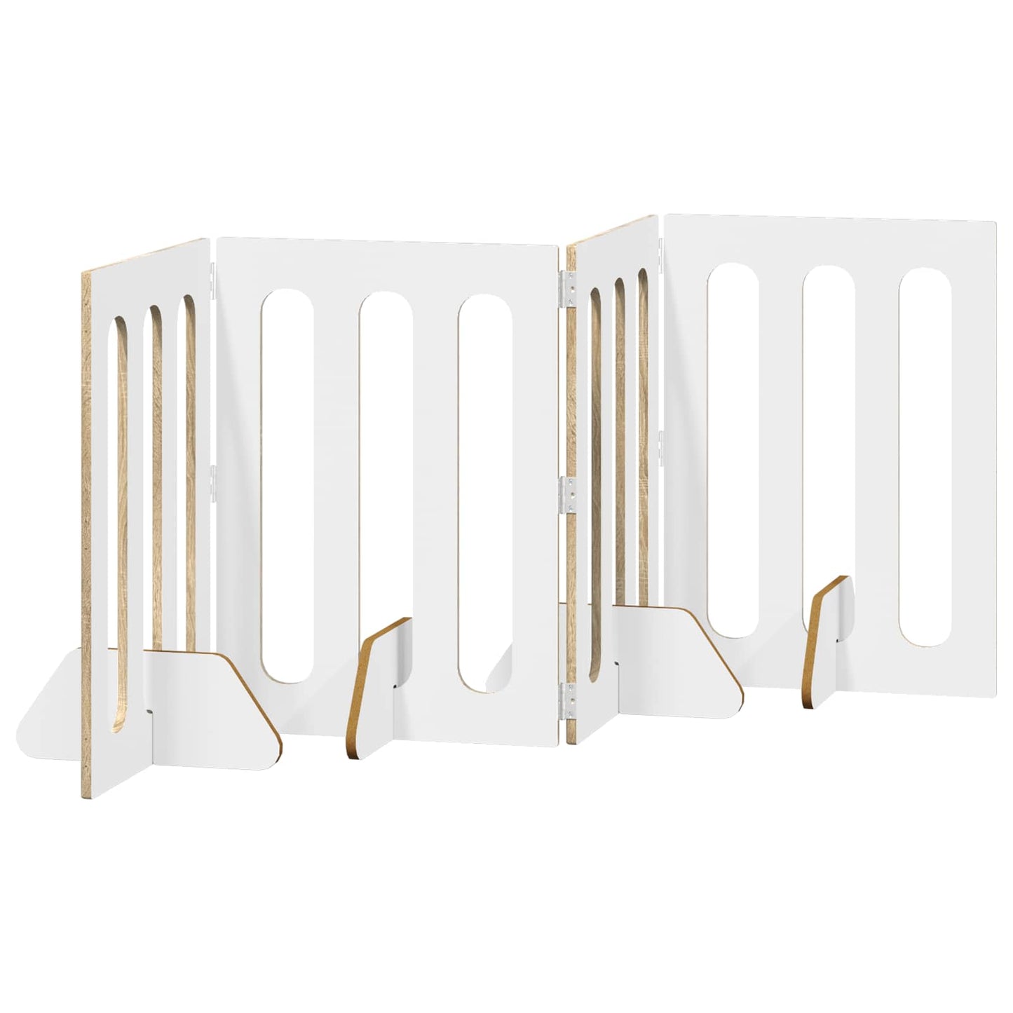 Foldbar hundegård 4 pcs Sonoma eg 201 x 38 x 70 cm