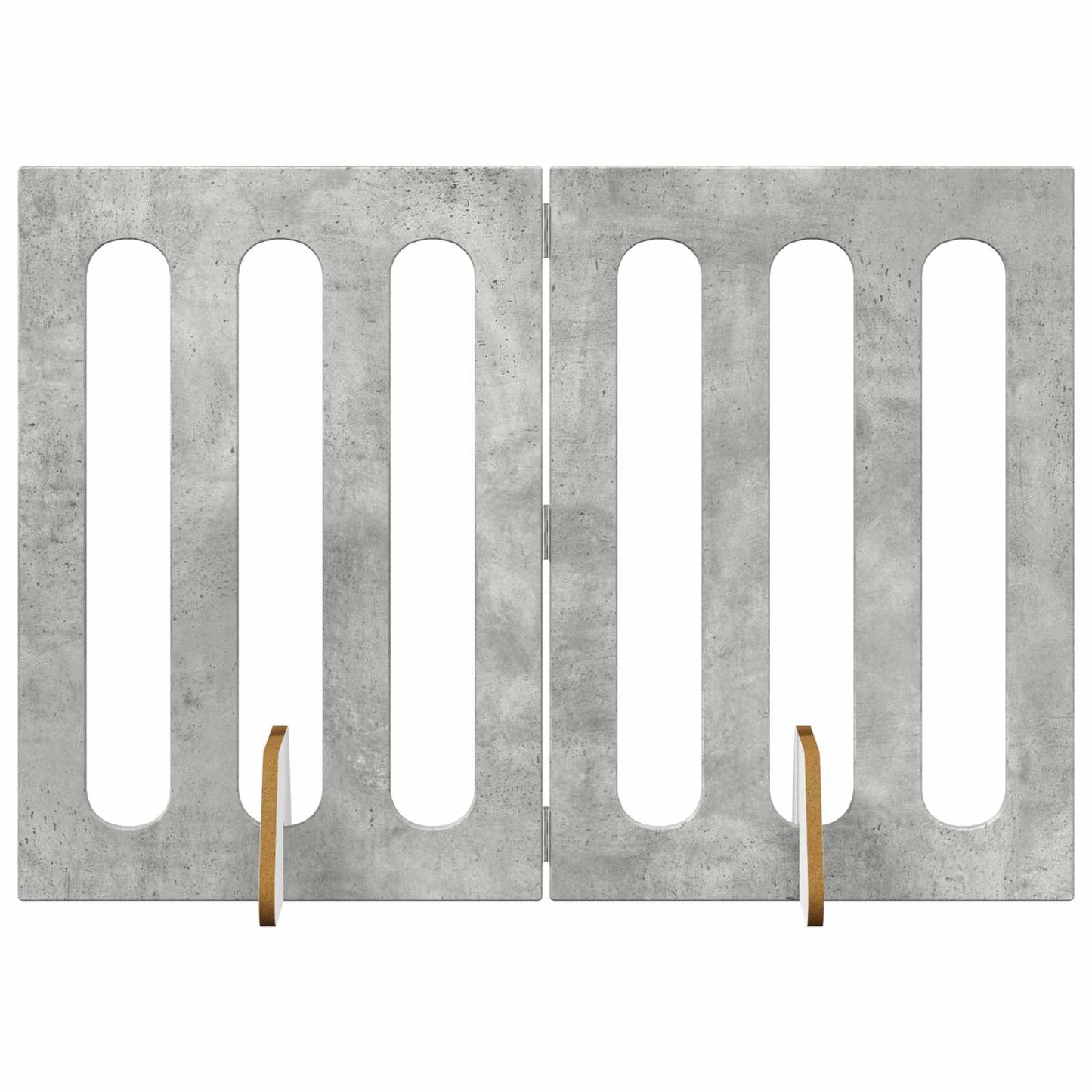 Foldbar hundegård 2 pcs BetonGrå 100,5 x 38 x 70 cm