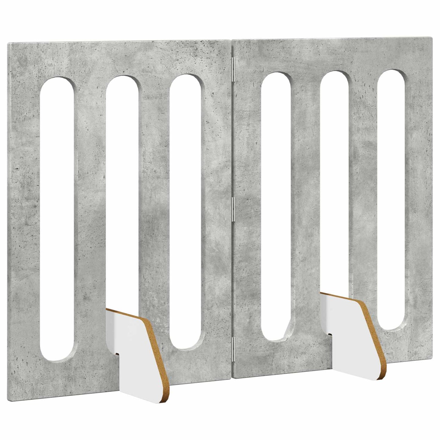 Foldbar hundegård 2 pcs BetonGrå 100,5 x 38 x 70 cm