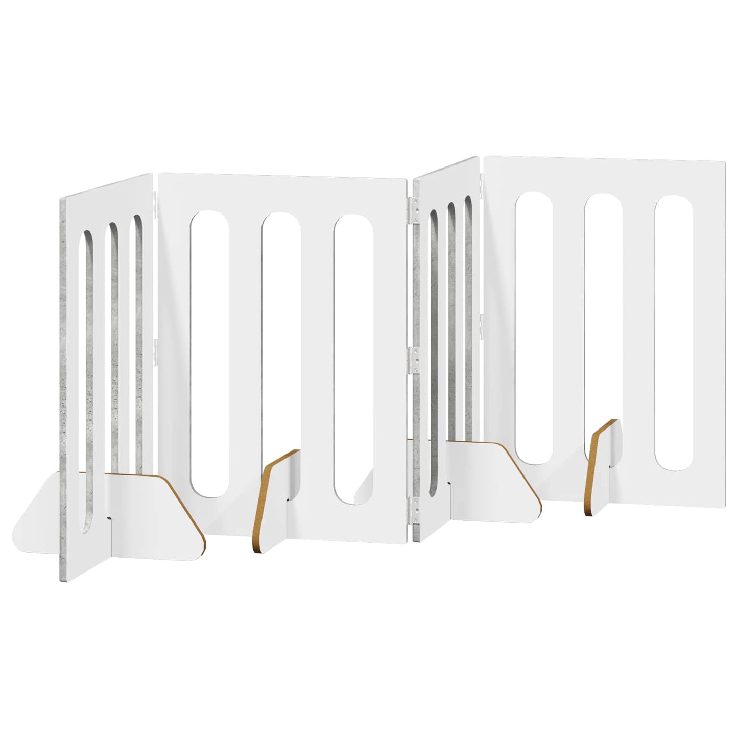 Foldbar hundegård 4 pcs BetonGrå 201 x 38 x 70 cm