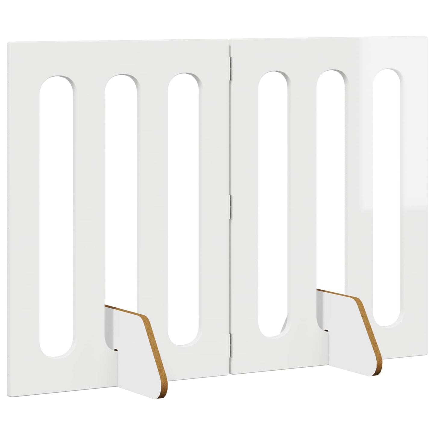 Foldbar hundegård 2 pcs Højglans Hvid 100,5 x 38 x 70 cm