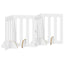 Foldbar hundegård 4 pcs Højglans Hvid 201 x 38 x 70 cm