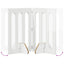 Foldbar hundegård 4 pcs Højglans Hvid 201 x 38 x 70 cm