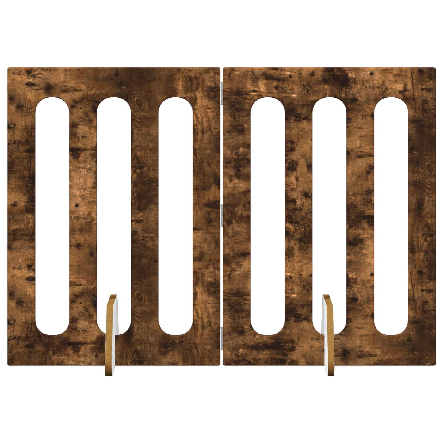 Foldbar hundegård 2 pcs Røget Eg 100,5 x 38 x 70 cm