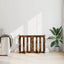 Foldbar hundegård 4 pcs Røget Eg 201 x 38 x 70 cm