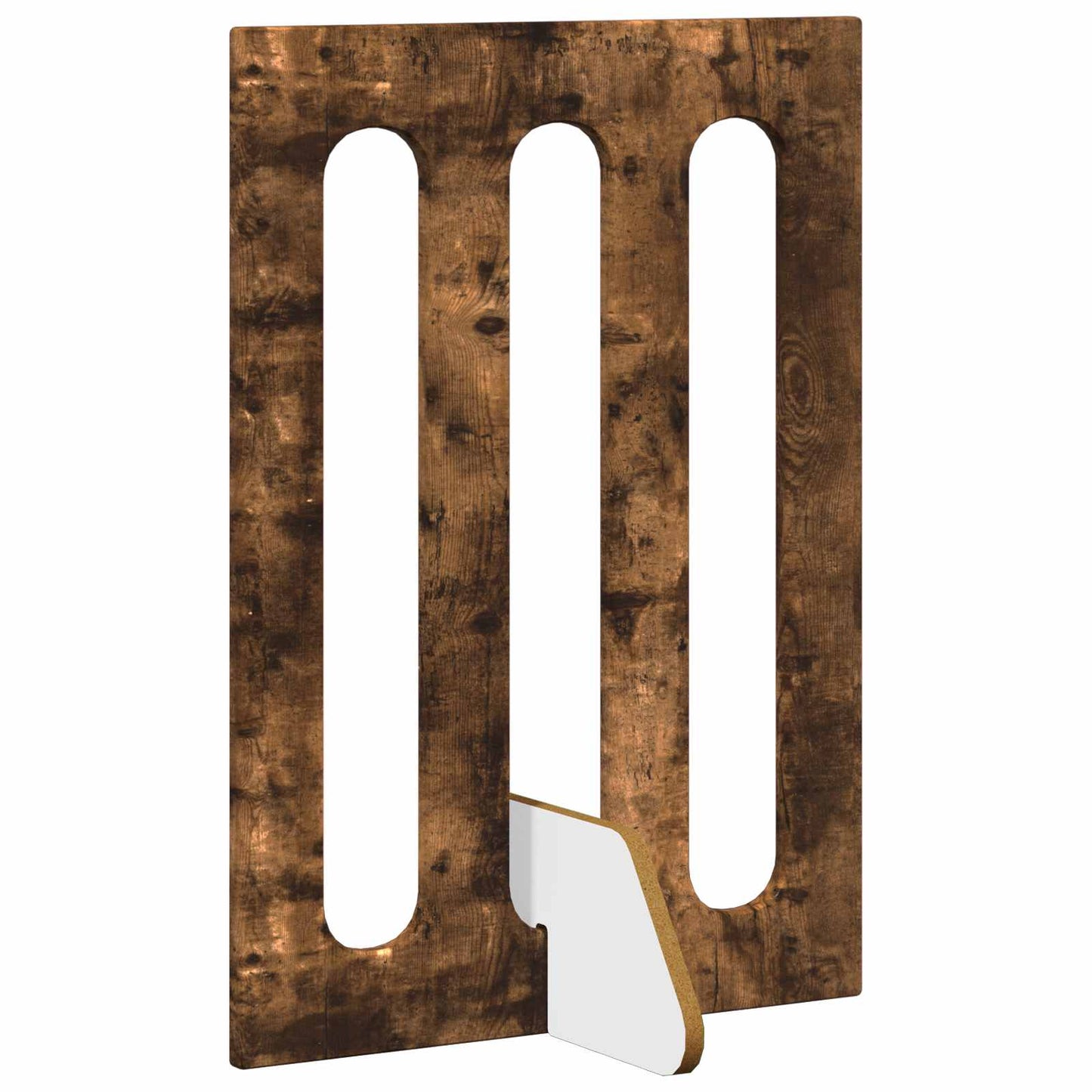 Foldbar hundegård 4 pcs Røget Eg 201 x 38 x 70 cm