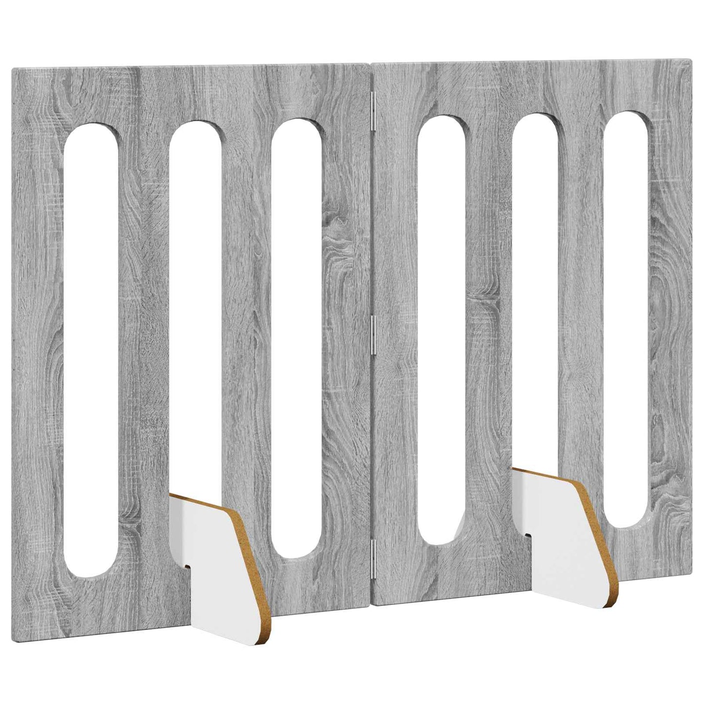 Foldbar hundegård 2 pcs Grå Sonoma 100,5 x 38 x 70 cm