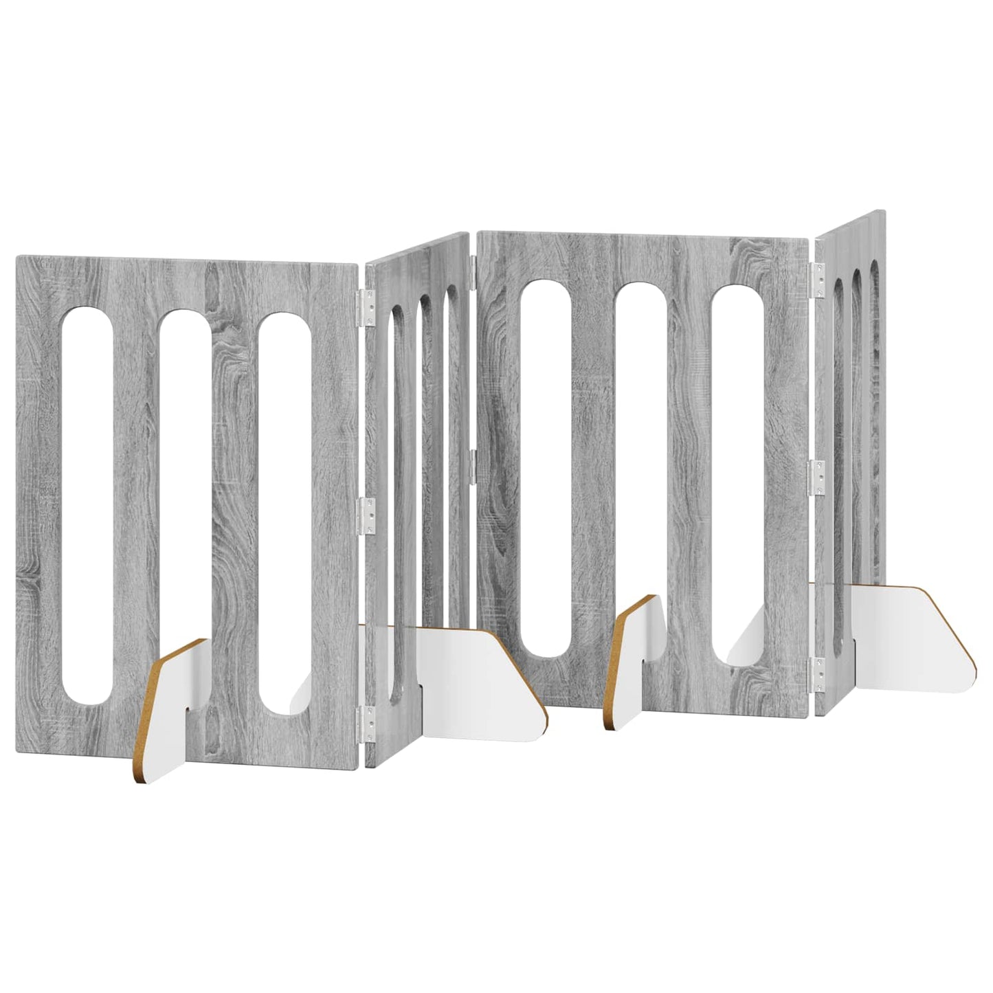 Foldbar hundegård 4 pcs Grå Sonoma 201 x 38 x 70 cm