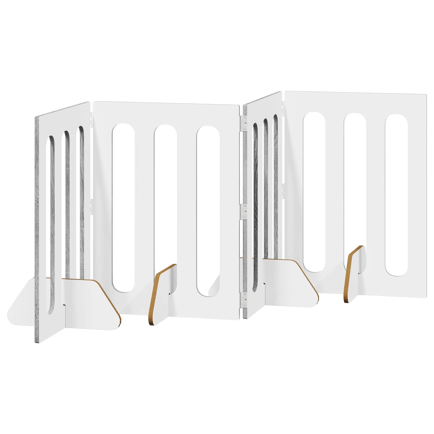 Foldbar hundegård 4 pcs Grå Sonoma 201 x 38 x 70 cm