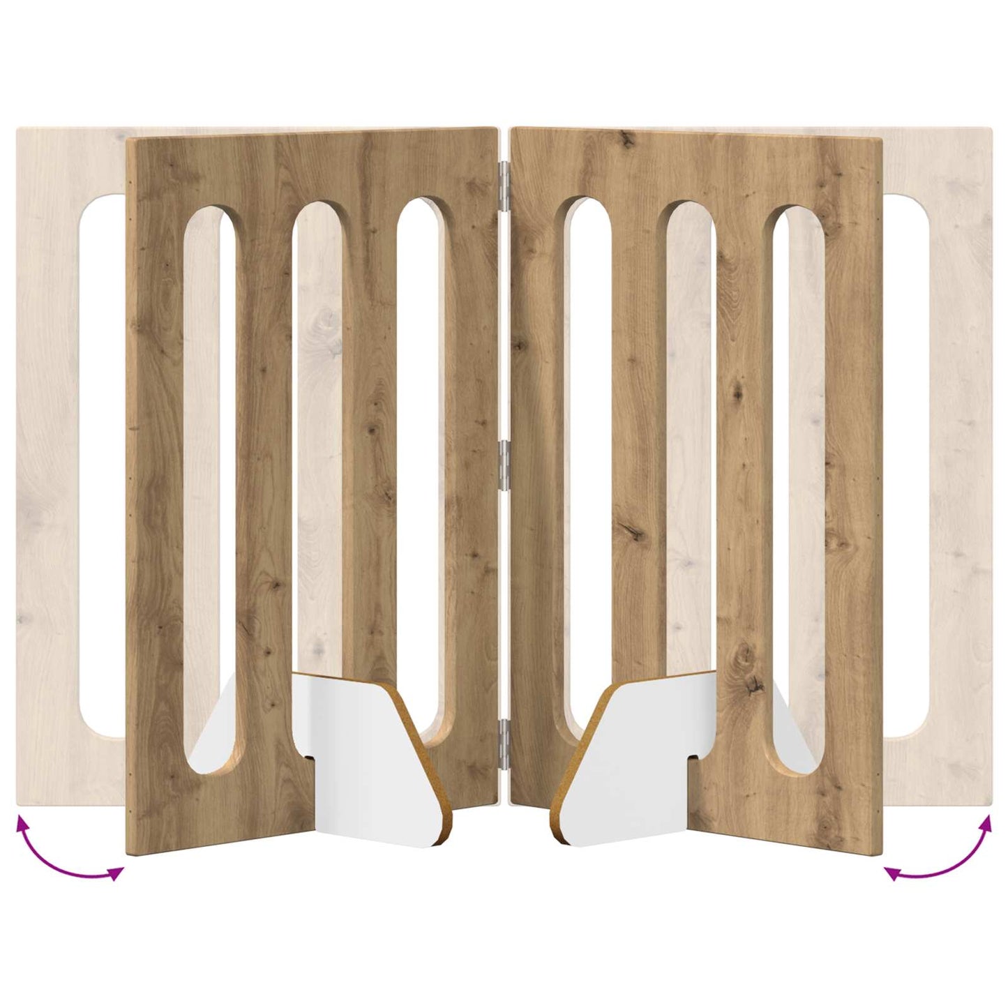 Foldbar hundegård 4 stk. Artisan-eg 201 x 38 x 70 cm