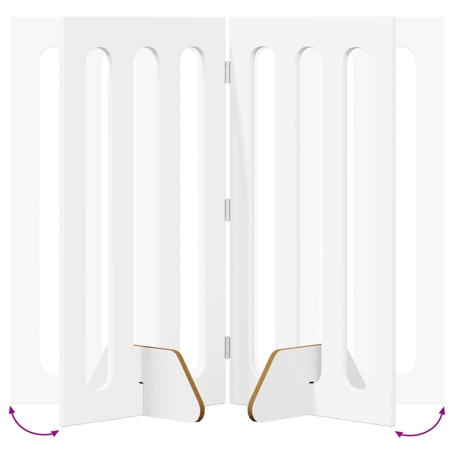 Foldbar hundegård 2 pcs Hvid 100,5 x 38 x 90 cm Konstrueret træ
