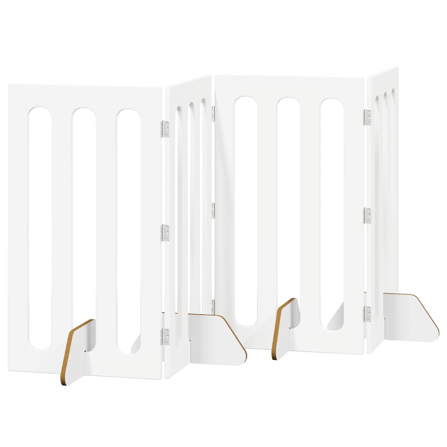 Foldbar hundegård 4 pcs Hvid 201 x 38 x 90 cm Konstrueret træ