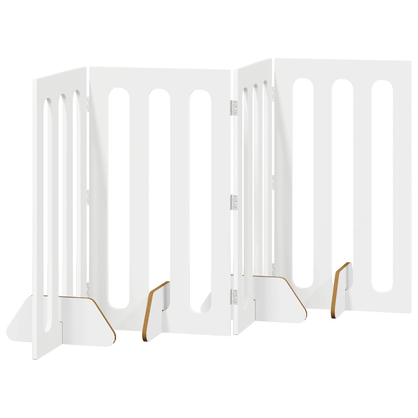 Foldbar hundegård 4 pcs Hvid 201 x 38 x 90 cm Konstrueret træ