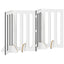 Foldbar hundegård 4 pcs Sort Eg 201 x 38 x 90 cm