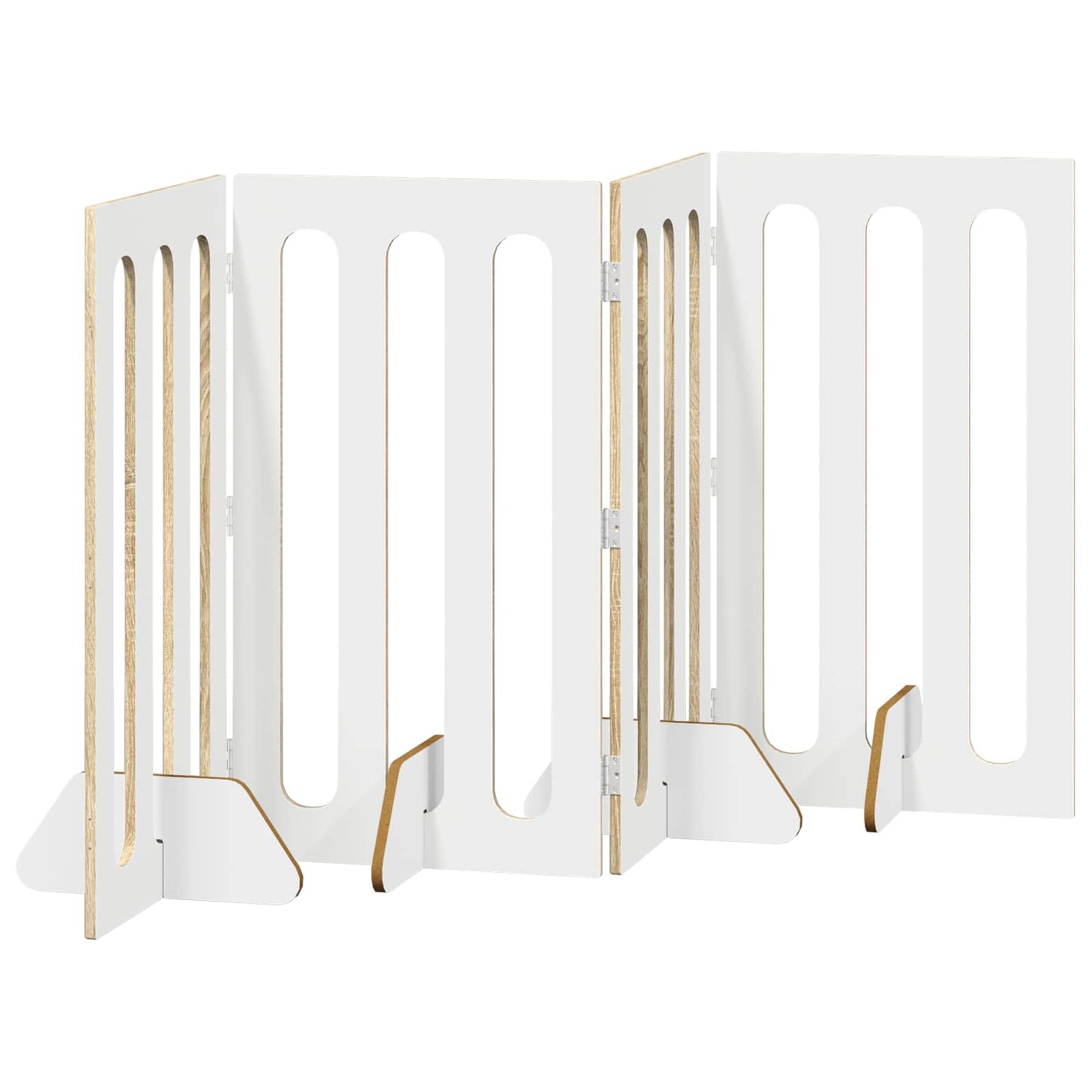 Foldbar hundegård 4 pcs Sonoma eg 201 x 38 x 90 cm