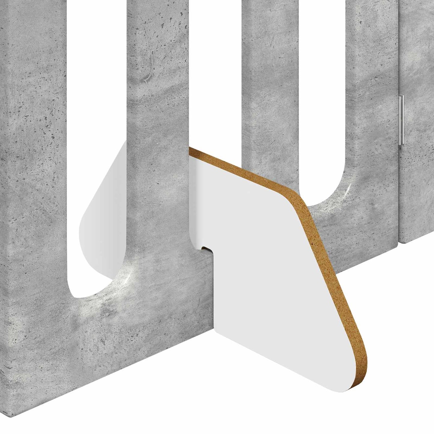 Foldbar hundegård 2 pcs BetonGrå 100,5 x 38 x 90 cm