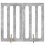 Foldbar hundegård 2 pcs BetonGrå 100,5 x 38 x 90 cm