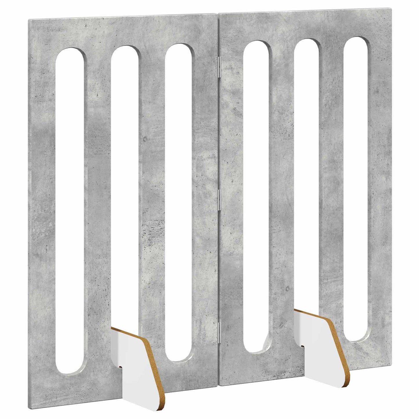 Foldbar hundegård 2 pcs BetonGrå 100,5 x 38 x 90 cm