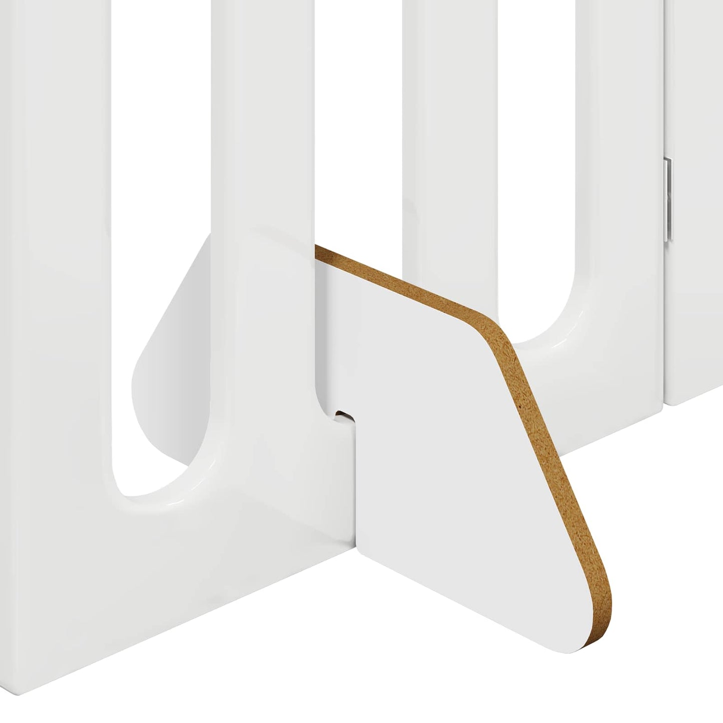 Foldbar hundegård 2 pcs Højglans Hvid 100,5 x 38 x 90 cm