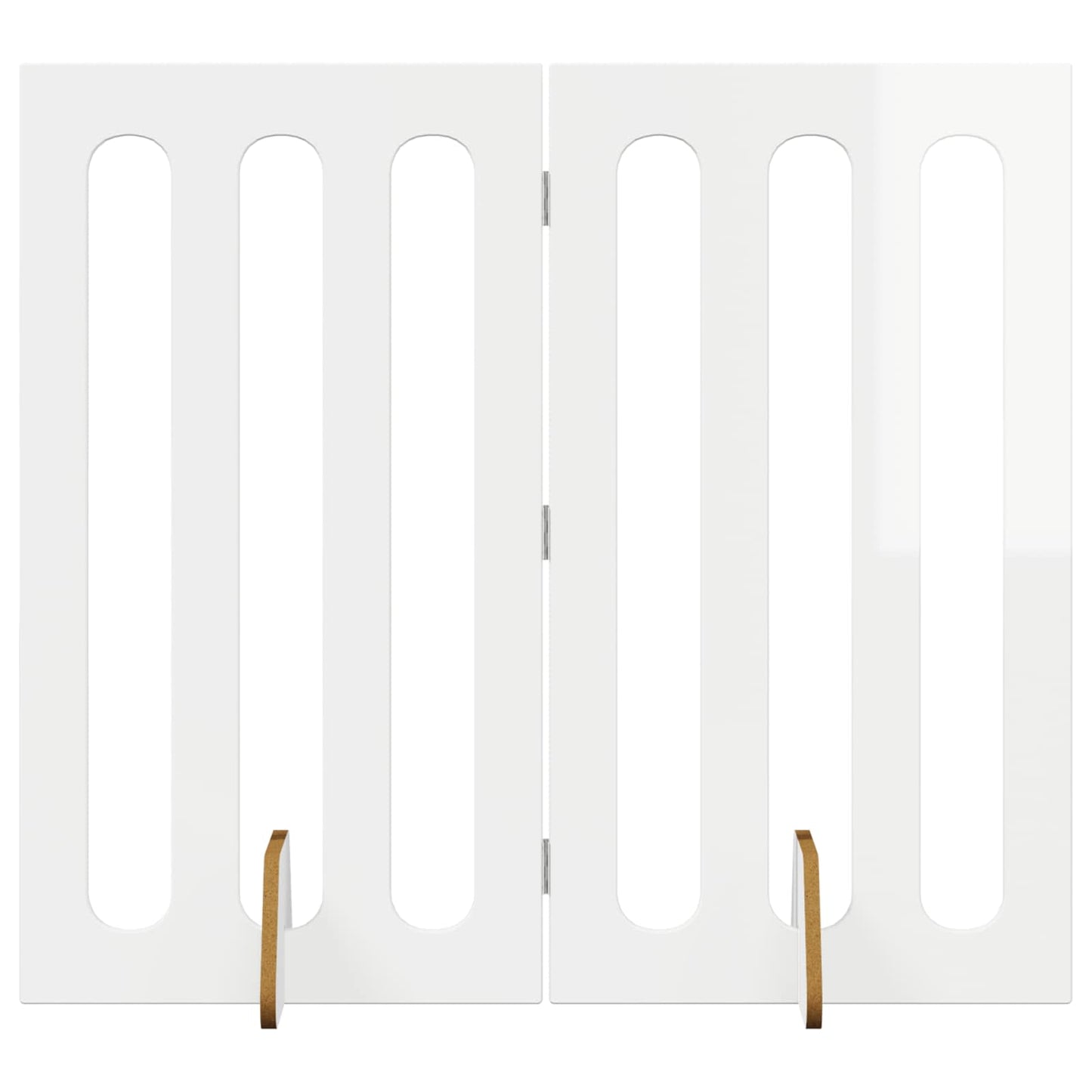 Foldbar hundegård 2 pcs Højglans Hvid 100,5 x 38 x 90 cm