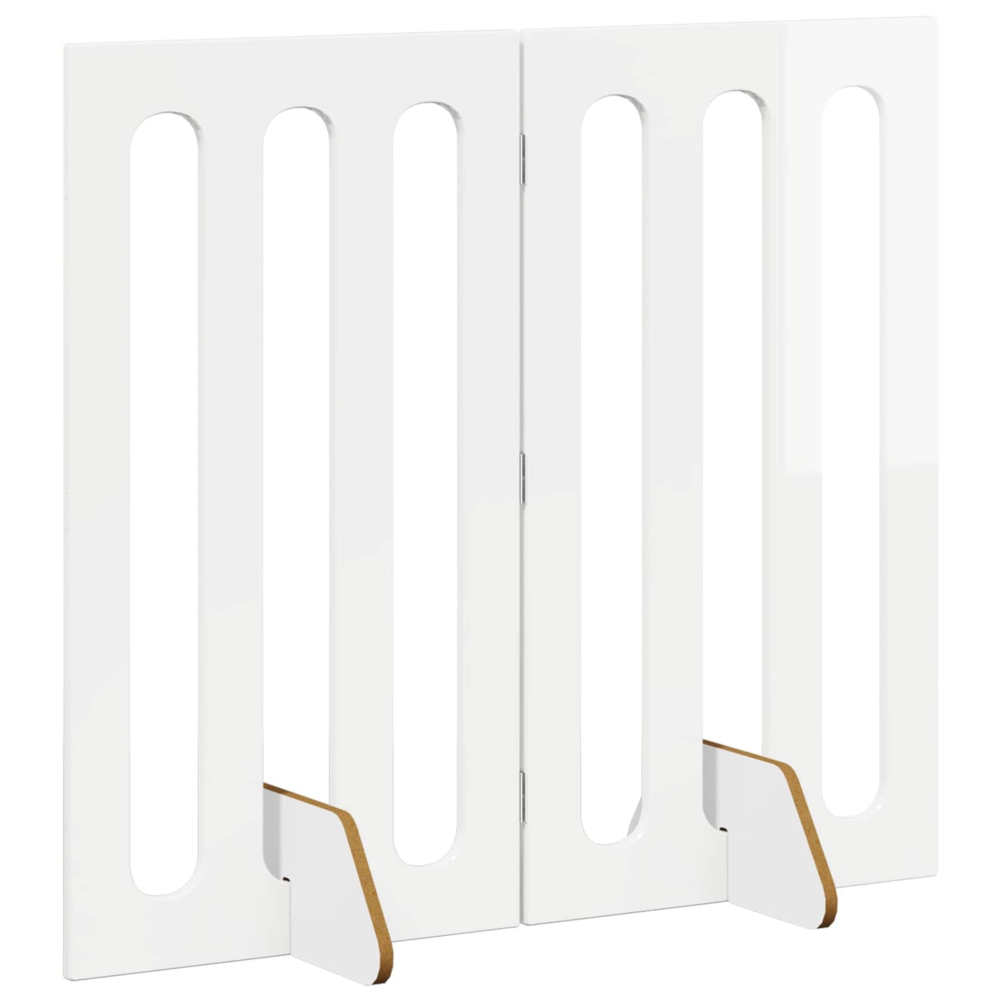 Foldbar hundegård 2 pcs Højglans Hvid 100,5 x 38 x 90 cm