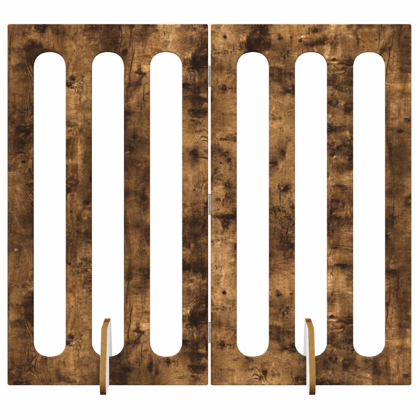 Foldbar hundegård 2 pcs Røget Eg 100,5 x 38 x 90 cm