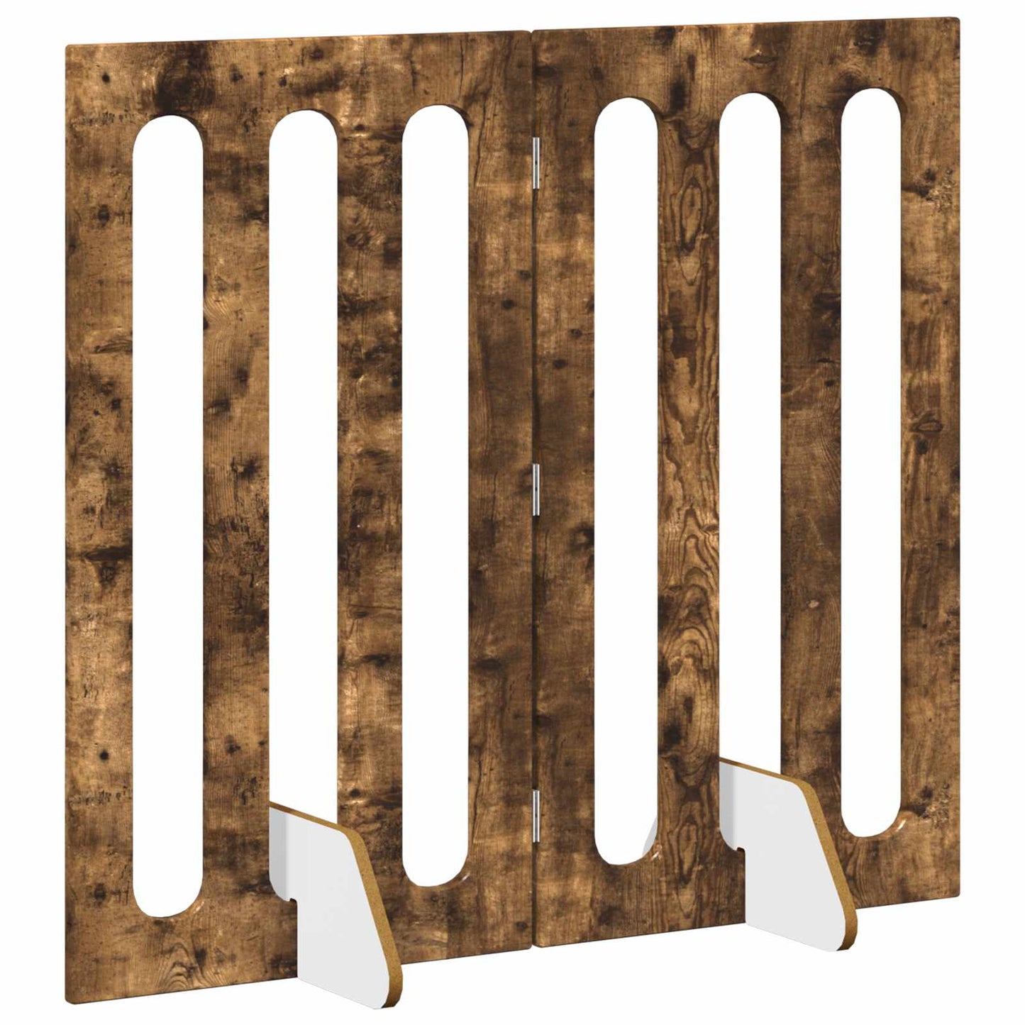 Foldbar hundegård 2 pcs Røget Eg 100,5 x 38 x 90 cm
