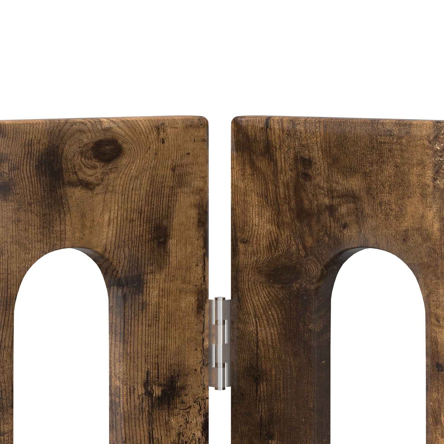 Foldbar hundegård 4 pcs Røget Eg 201 x 38 x 90 cm