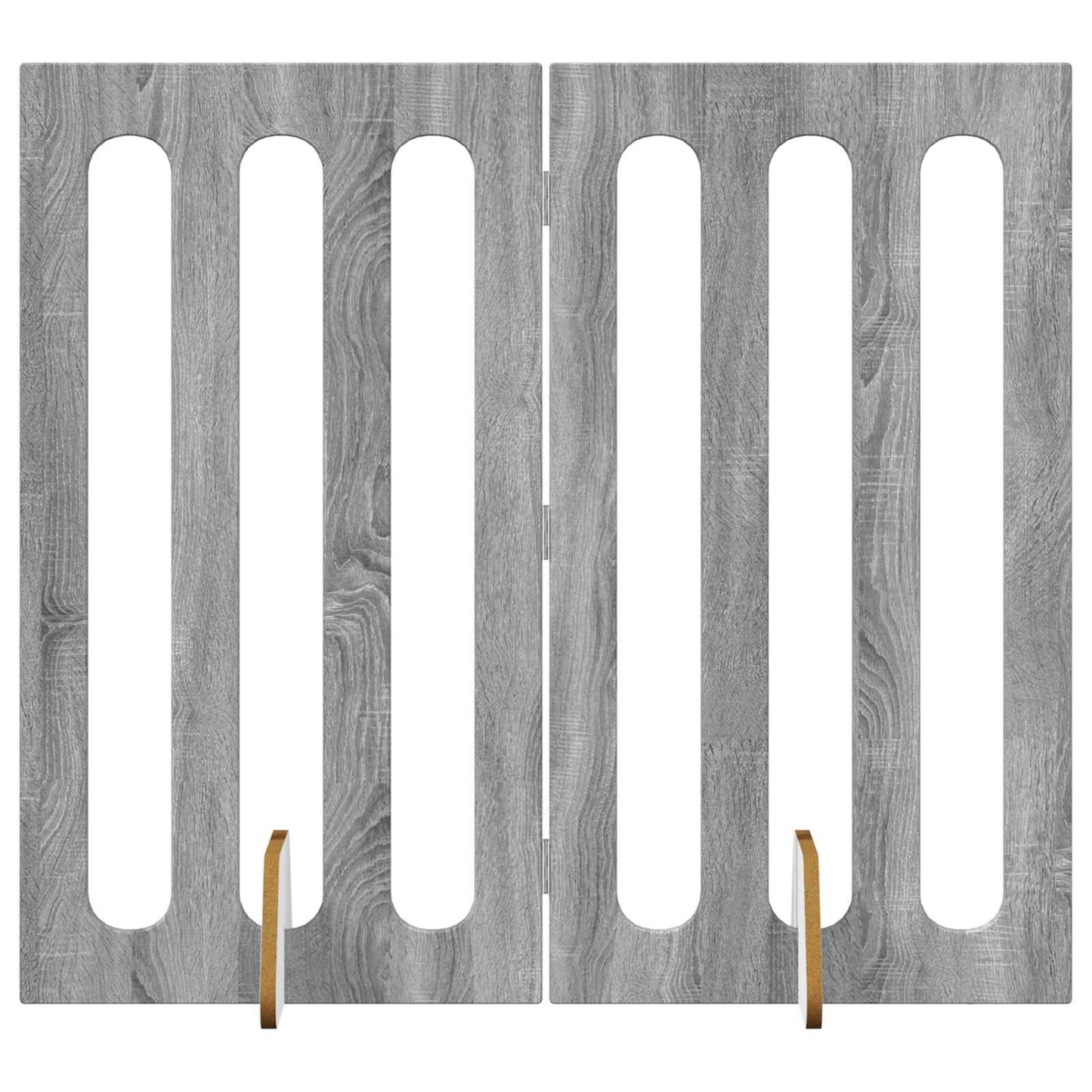 Foldbar hundegård 2 pcs Grå Sonoma 100,5 x 38 x 90 cm