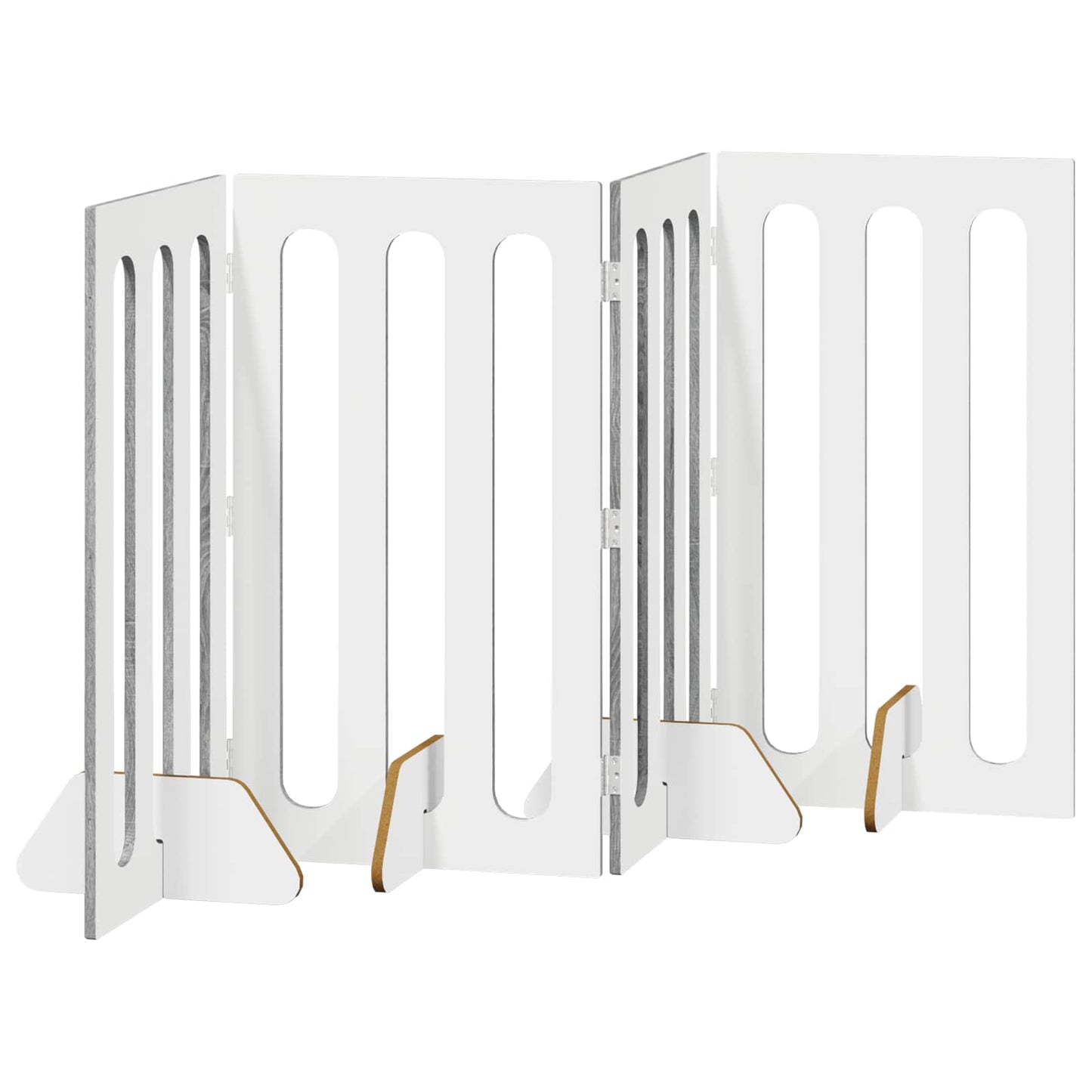 Foldbar hundegård 4 pcs Grå Sonoma 201 x 38 x 90 cm