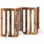 Foldbar hundegård 4 pcs Egetræ 201 x 38 x 90 cm Konstrueret træ