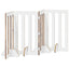 Foldbar hundegård 4 pcs Egetræ 201 x 38 x 90 cm Konstrueret træ