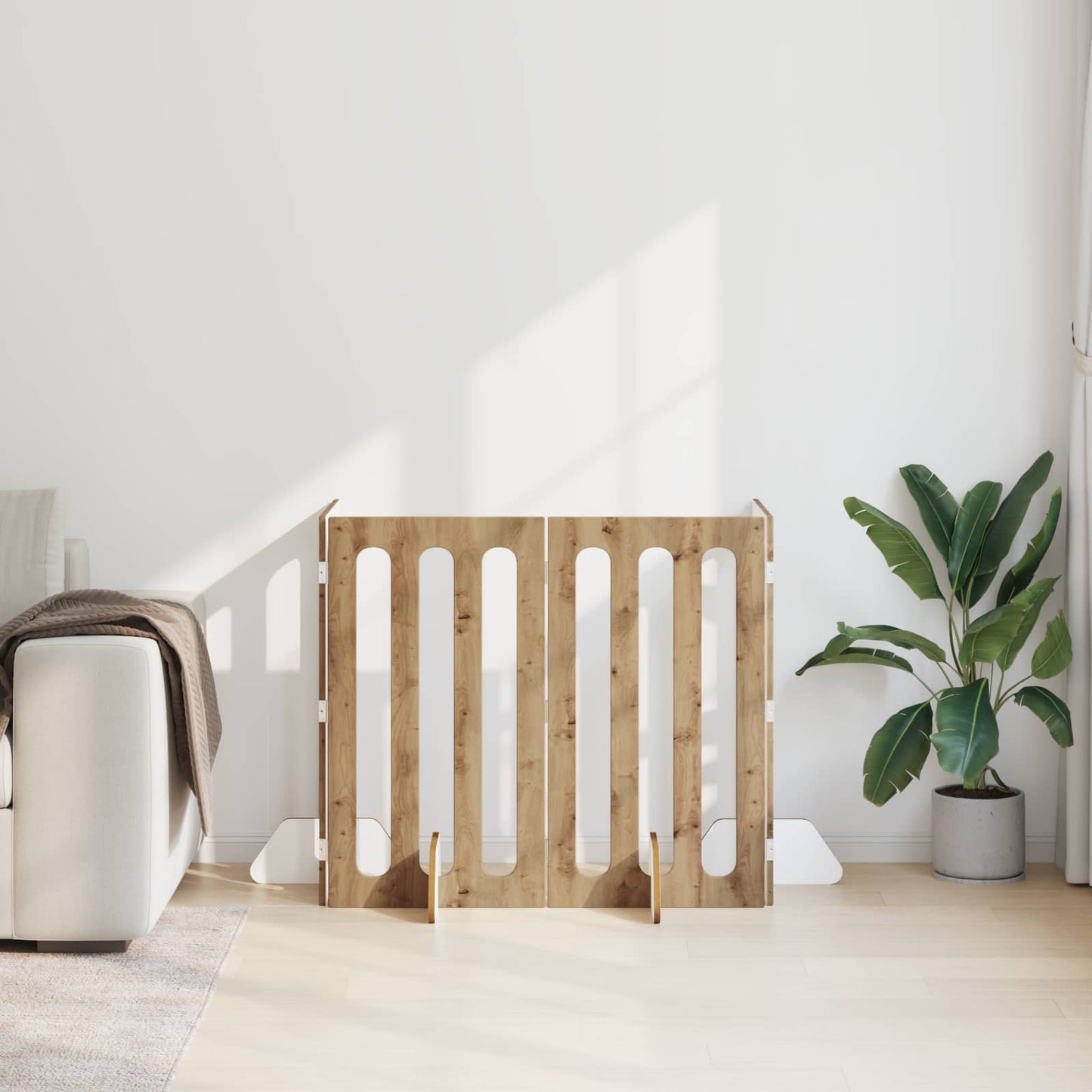 Foldbar hundegård 4 pcs Artisan Eg 201 x 38 x 90 cm