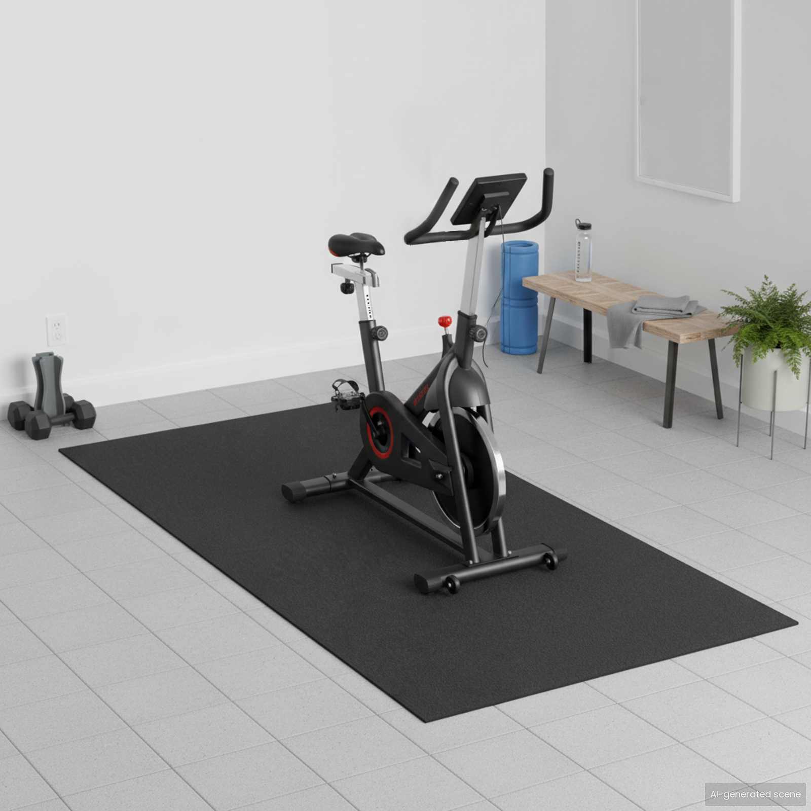 Sport Beskyttelsesmåtte Sort 120 x 60 x 0,6 cm Høj densitet PVC billede