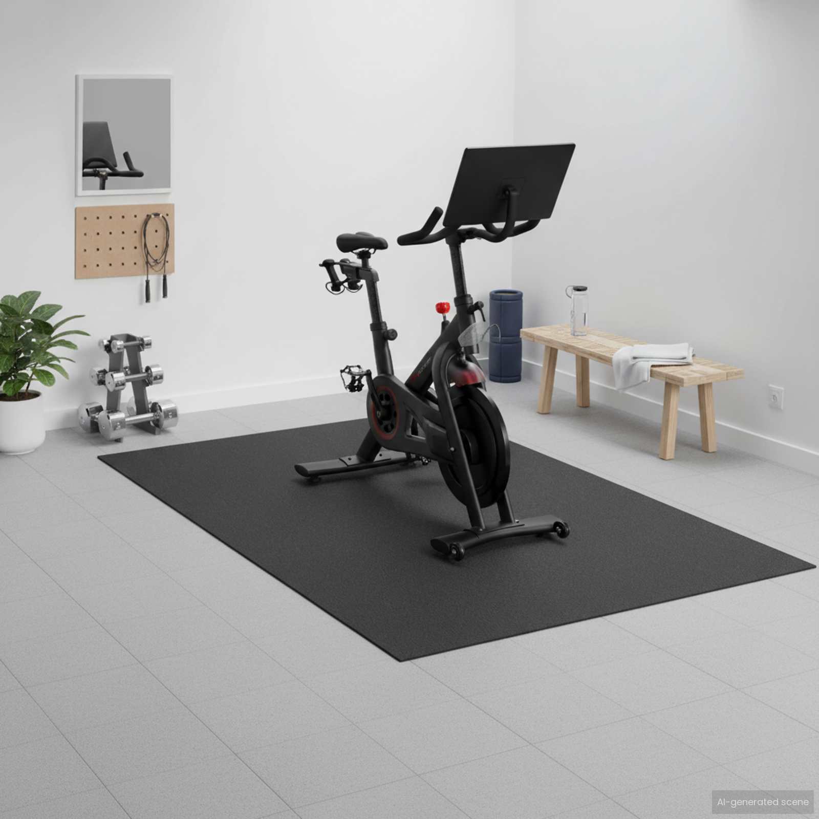 Sport Beskyttelsesmåtte Sort 243 x 152 x 0,6 cm billede