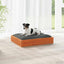 Hundeseng Voks brun 51,5 x 44 x 9 cm Massivt fyrretræ