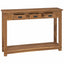 Konsolbord Naturfarvet 110 x 30 x 80 cm Massiv Teaktræ