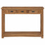 Konsolbord Naturfarvet 110 x 30 x 80 cm Massiv Teaktræ