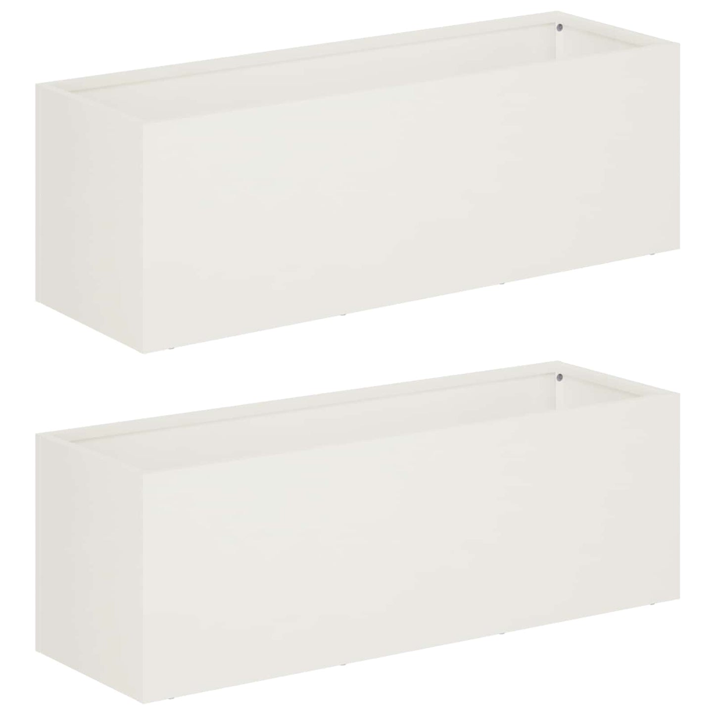 Have Blomsterkrukke 2 stk. Hvid 40 x 20 x 20 cm Koldvalset stål