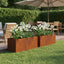 Have Blomsterkrukke 2 stk. Rusten 40 x 20 x 20 cm Cortenstål