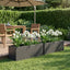 Have Blomsterkrukke 2 stk. Sort 60 x 20 x 20 cm Koldvalset stål