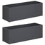 Have Blomsterkrukke 2 stk. Antracit 60 x 20 x 20 cm